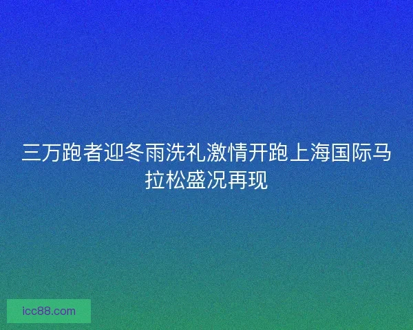 三万跑者迎冬雨洗礼激情开跑上海国际马拉松盛况再现 三万跑者迎冬雨洗礼激情开跑上海国际马拉松盛况再现